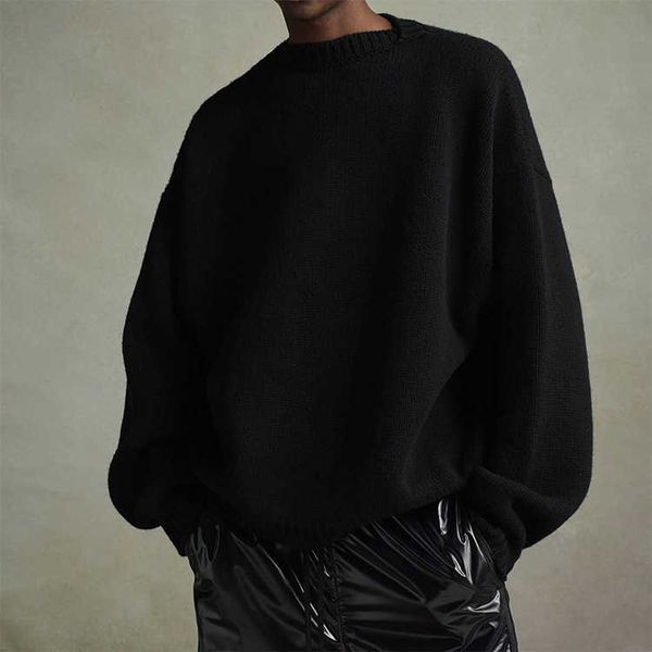 men's sweaters season 7 sweater high street loose couple solid color versatile round neck sweater men, White;black
men's sweaters season 7 sweater high street loose couple solid color versatile round neck sweater men, White;black