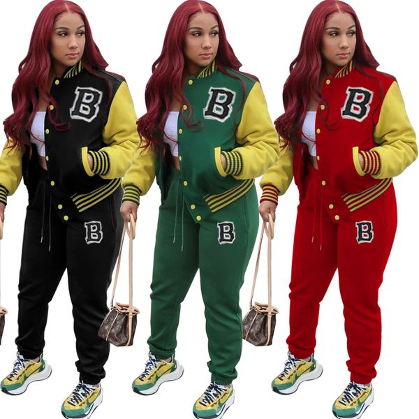 women's two piece pants letter striped print women fall piece set sweatshirt zipp jacket trousers sports baseball uniform workout outfi, White
women's two piece pants letter striped print women fall piece set sweatshirt zipp jacket trousers sports baseball uniform workout outfi, White