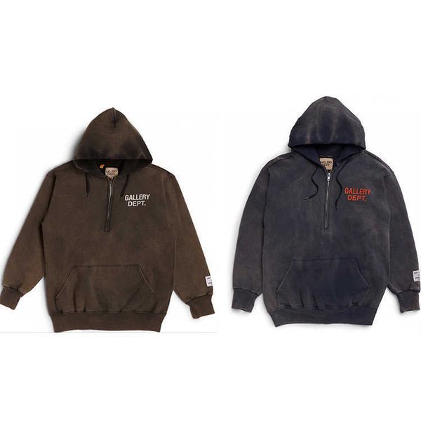 men hoodie designer gall dep cotton hoodiy oversize casual leisure washed half zip high street loose couple 22fw brand luxury fashion zj6b, Black
men hoodie designer gall dep cotton hoodiy oversize casual leisure washed half zip high street loose couple 22fw brand luxury fashion zj6b, Black