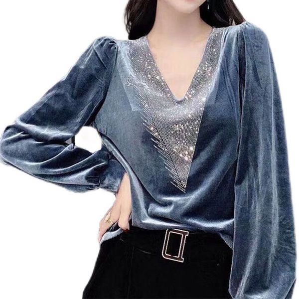 women's blouses shirts gold velvet longsleeves autumn winter fashionable western style vneck women's inside slim fit bottomin shir, White
women's blouses shirts gold velvet longsleeves autumn winter fashionable western style vneck women's inside slim fit bottomin shir, White