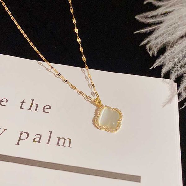 clover necklace fourleaf clover pendant necklace female 316l stainls steel lucky grass clavicle necklace, Silver
clover necklace fourleaf clover pendant necklace female 316l stainls steel lucky grass clavicle necklace, Silver