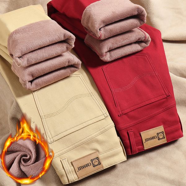mens jeans winter warm fleece khaki red business fashion stretch slim fit denim thick casual pants male brand trousers 221123, Blue
mens jeans winter warm fleece khaki red business fashion stretch slim fit denim thick casual pants male brand trousers 221123, Blue