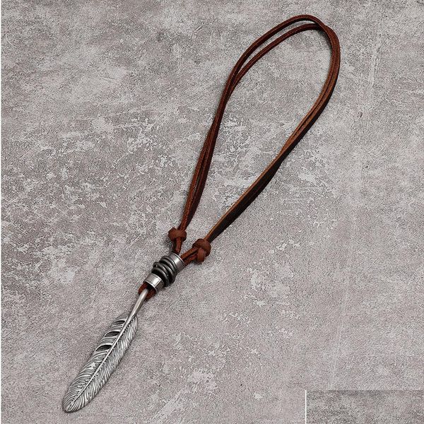 pendant necklaces update hollow bird feather necklace retro ancient sier adjustable leather chain leaf pendant necklaces for women m dhs1z, Silver
pendant necklaces update hollow bird feather necklace retro ancient sier adjustable leather chain leaf pendant necklaces for women m dhs1z, Silver