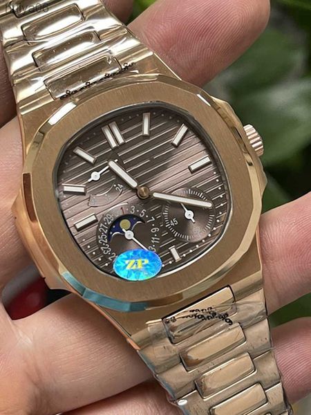 41mm mens mechanical automatic watch rose gold black blue dial moon phase stainless steel strap waterproof huiya06, Slivery;brown
41mm mens mechanical automatic watch rose gold black blue dial moon phase stainless steel strap waterproof huiya06, Slivery;brown