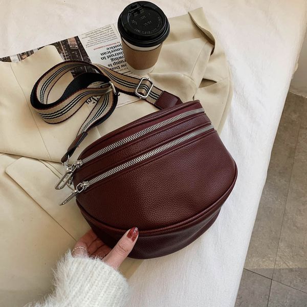 waist bags elegant solid colour pu leather for women double zippers design pack female fanny wide strap crossbody bag 221124
waist bags elegant solid colour pu leather for women double zippers design pack female fanny wide strap crossbody bag 221124