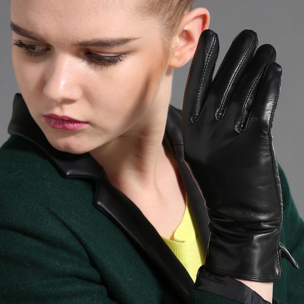 five fingers gloves gours winter real leather gloves women black genuine goatskin gloves fashion fleece lining warm soft driving arrival gsl, Blue;gray
five fingers gloves gours winter real leather gloves women black genuine goatskin gloves fashion fleece lining warm soft driving arrival gsl, Blue;gray