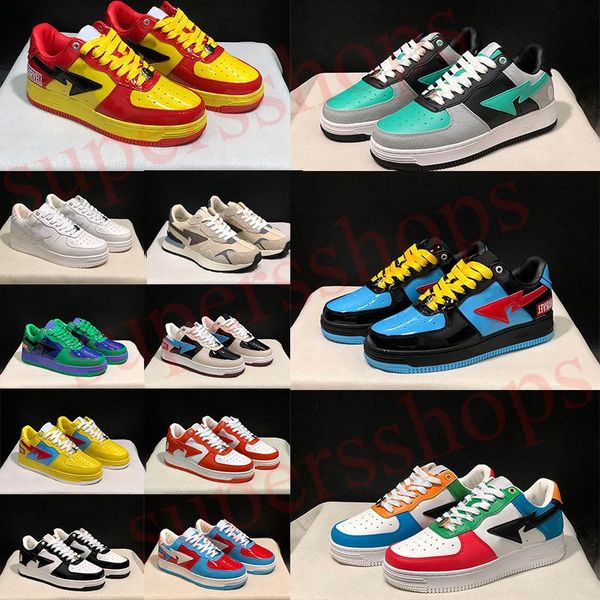 2022 new bapestas lows running shoes designer original sneakers trainers black white pink patent heel beige suede brown grey green camo comb
2022 new bapestas lows running shoes designer original sneakers trainers black white pink patent heel beige suede brown grey green camo comb