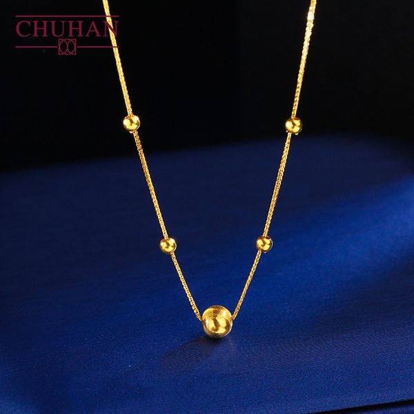 chokers chuhan real 18k gold bead necklaces au750 soild chopin clavicle chain classic fashion style gifts fine jewelry for woman 221123, Golden;silver
chokers chuhan real 18k gold bead necklaces au750 soild chopin clavicle chain classic fashion style gifts fine jewelry for woman 221123, Golden;silver