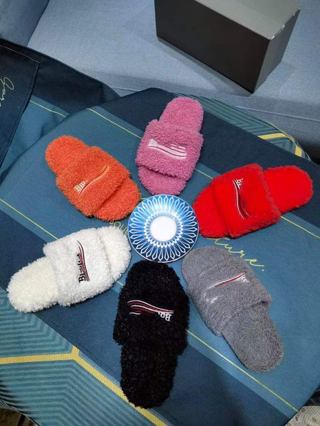 luxury slide paris designer men's and women's slippers wool winter fur fluffy fur warm letter sandals comfortable fuzzy lovers, Black
luxury slide paris designer men's and women's slippers wool winter fur fluffy fur warm letter sandals comfortable fuzzy lovers, Black