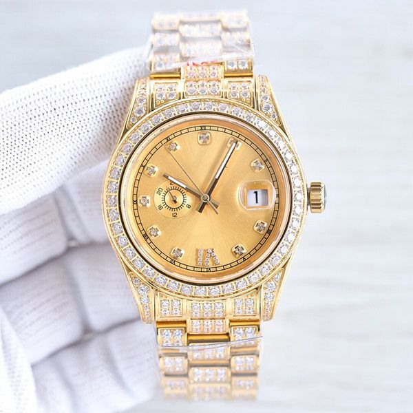diamond watch men automatic mechanical movement 41mm stainless steel sapphire waterproof fashion wristband montre de luxe business wristwatc, Slivery;brown
diamond watch men automatic mechanical movement 41mm stainless steel sapphire waterproof fashion wristband montre de luxe business wristwatc, Slivery;brown