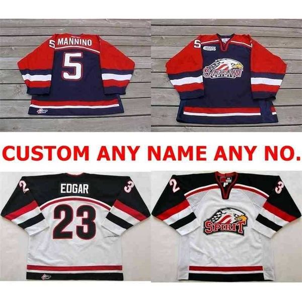 ohl saginaw spirit jersey 5 mannino 23 edgar mens womens kids stitched ice hockey jerseys custom any name no.goalit cut jers, Black
ohl saginaw spirit jersey 5 mannino 23 edgar mens womens kids stitched ice hockey jerseys custom any name no.goalit cut jers, Black