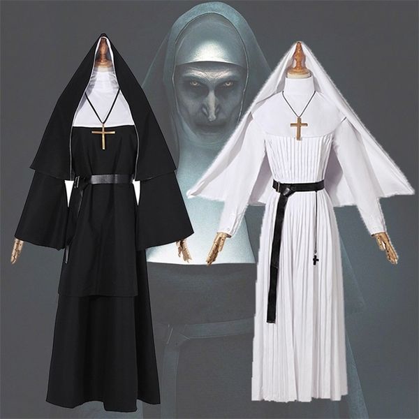 theme costume the nun halloween cosplay sister irene black white clothing 221124, Black;red
theme costume the nun halloween cosplay sister irene black white clothing 221124, Black;red