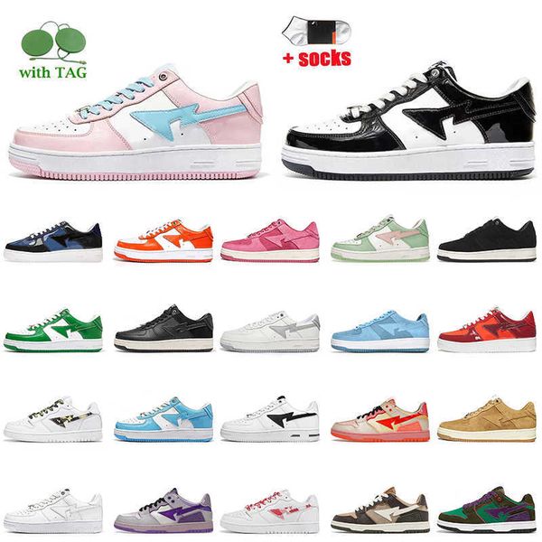 size 36-45 bapesta designer casual shoes 2022 fashion women mens a bathing baped sta sk8 platform trainers white black pastel pink orange
size 36-45 bapesta designer casual shoes 2022 fashion women mens a bathing baped sta sk8 platform trainers white black pastel pink orange