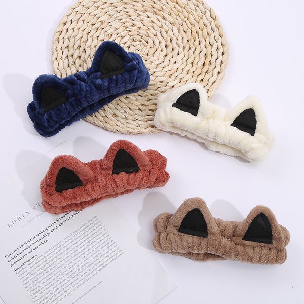 wash face hair holder hairbands soft warm coral fleece bow animal ears headband for women girls hair accessories, Black;brown
wash face hair holder hairbands soft warm coral fleece bow animal ears headband for women girls hair accessories, Black;brown
