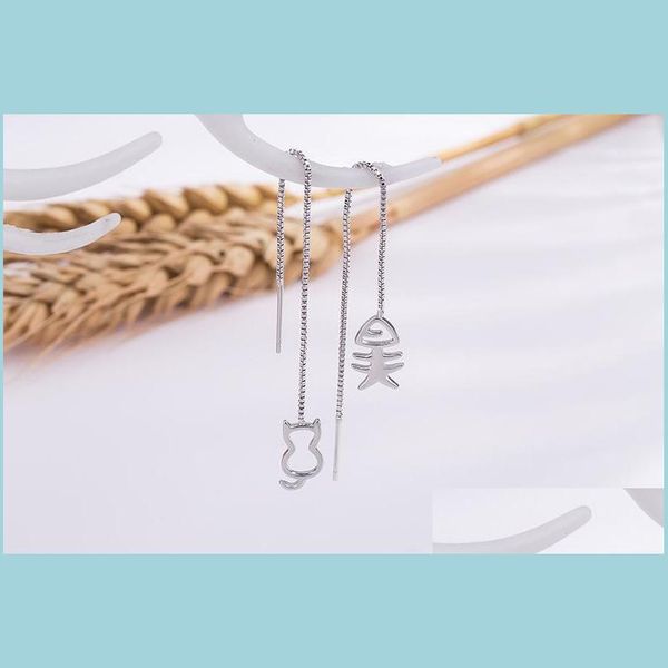 dangle chandelier cat and fish bone long chain earrings two sterling sier valentines day gift ladies drop delivery jewelry dhgarden dhfpe, Silver
dangle chandelier cat and fish bone long chain earrings two sterling sier valentines day gift ladies drop delivery jewelry dhgarden dhfpe, Silver