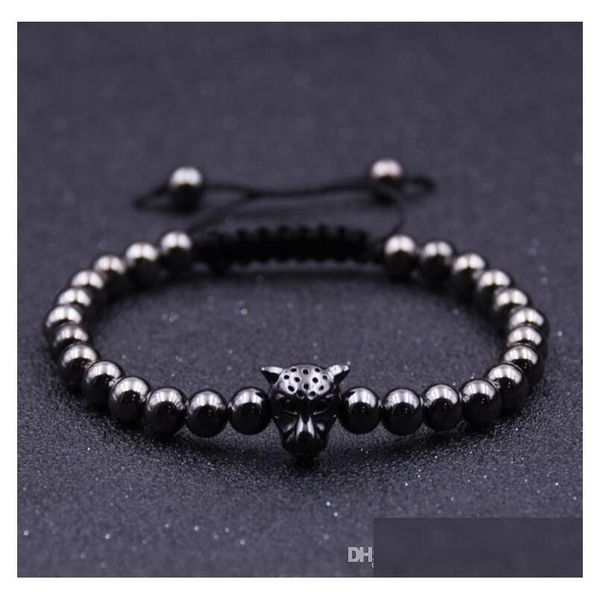 beaded leopard head hollow copper beads bead bracelet mens handmade designer drop delivery jewelry bracelets dh4no, Black
beaded leopard head hollow copper beads bead bracelet mens handmade designer drop delivery jewelry bracelets dh4no, Black