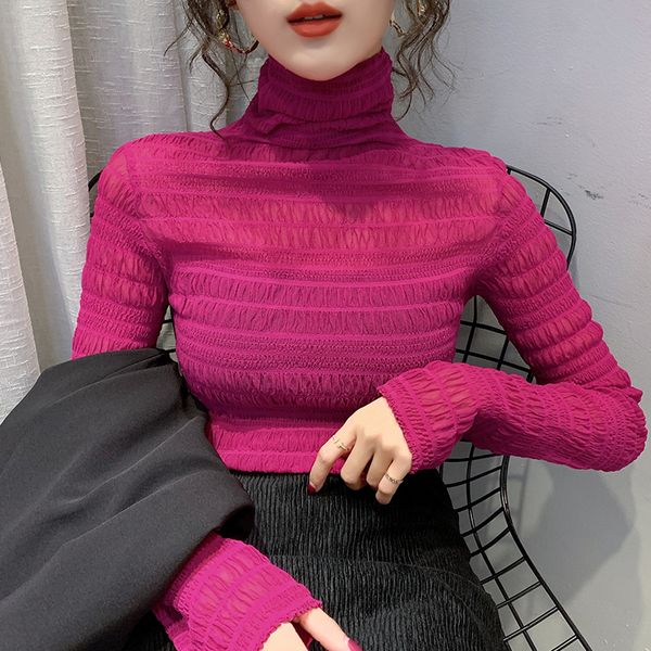 women's tshirt women t shirt see through transparent mesh long sleeve slim ladies turtleneck high elasticity tshirt autumn tees 221124, White
women's tshirt women t shirt see through transparent mesh long sleeve slim ladies turtleneck high elasticity tshirt autumn tees 221124, White