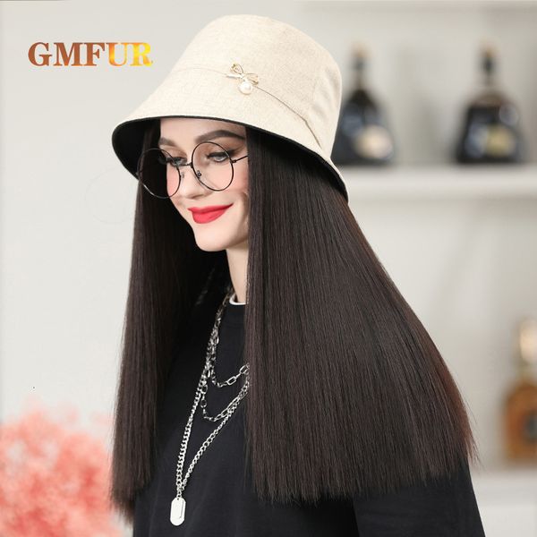 wide brim hats bucket wig integrated fashion long straight hair synthetic heat resistant fiber women sun 221123, Blue;gray
wide brim hats bucket wig integrated fashion long straight hair synthetic heat resistant fiber women sun 221123, Blue;gray