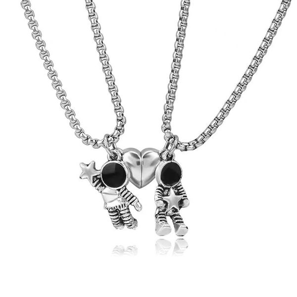 magnetic attraction astronaut couple necklace men and women a pair of attractive sisters girlfriends keepsake tide magnet pendant ne1271, Silver
magnetic attraction astronaut couple necklace men and women a pair of attractive sisters girlfriends keepsake tide magnet pendant ne1271, Silver