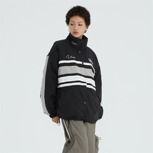 new women man autumn jacket zipper detachable splice clothes street letter embroidery unique outwear hip hop fashion windbreaker g22- j15, Black;brown
new women man autumn jacket zipper detachable splice clothes street letter embroidery unique outwear hip hop fashion windbreaker g22- j15, Black;brown
