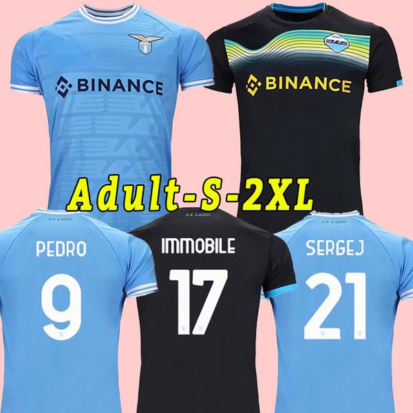 23 24 lazio soccer jerseys maglie 2023 2024 immobile luis bastos sergej j.correa acerbi badelj lucas marusic men kids kit full sets football, Black;yellow
23 24 lazio soccer jerseys maglie 2023 2024 immobile luis bastos sergej j.correa acerbi badelj lucas marusic men kids kit full sets football, Black;yellow