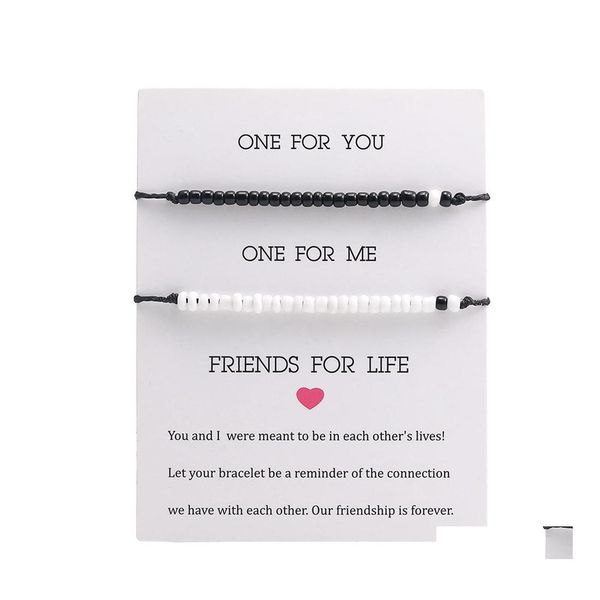 beaded classic design couple strands bracelet set handmade wax rope woven black and white rice beads friendship bracelets women men dhl3v
beaded classic design couple strands bracelet set handmade wax rope woven black and white rice beads friendship bracelets women men dhl3v
