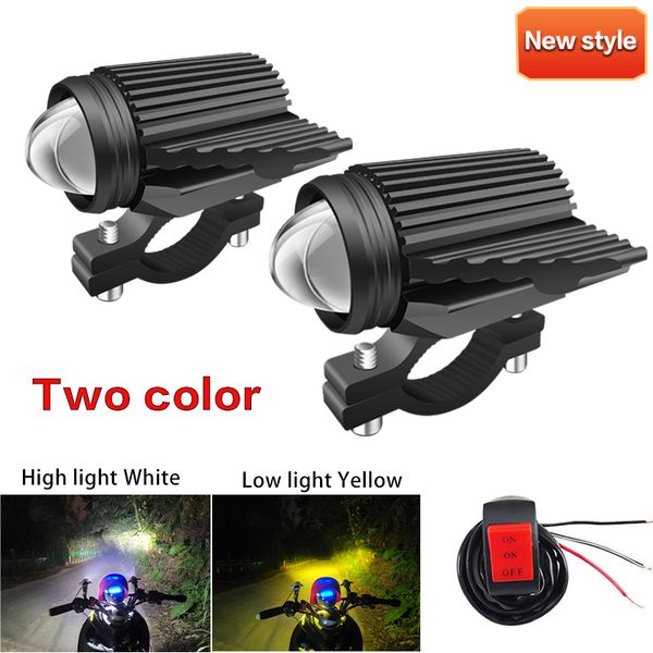 two color motorcycle led auxiliary headlight spotlight lamp work lights driving light fog lamp with switch white yellow 12v
two color motorcycle led auxiliary headlight spotlight lamp work lights driving light fog lamp with switch white yellow 12v