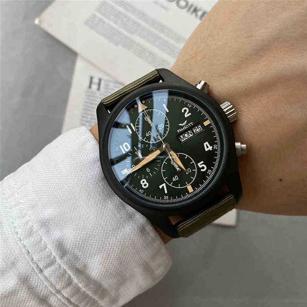 watch men chronograph stainless steel canvas olive green straps sapphire crystal luxury pilots 2ryy, Black;brown
watch men chronograph stainless steel canvas olive green straps sapphire crystal luxury pilots 2ryy, Black;brown