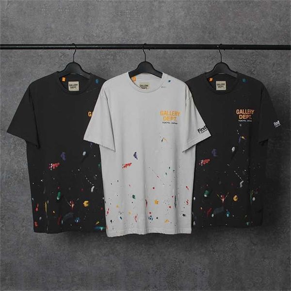 designer mens t-shirts gallerydept dept gd speckled color painting short sleeve high street washing used mens and womens american loose tshi, White;black
designer mens t-shirts gallerydept dept gd speckled color painting short sleeve high street washing used mens and womens american loose tshi, White;black