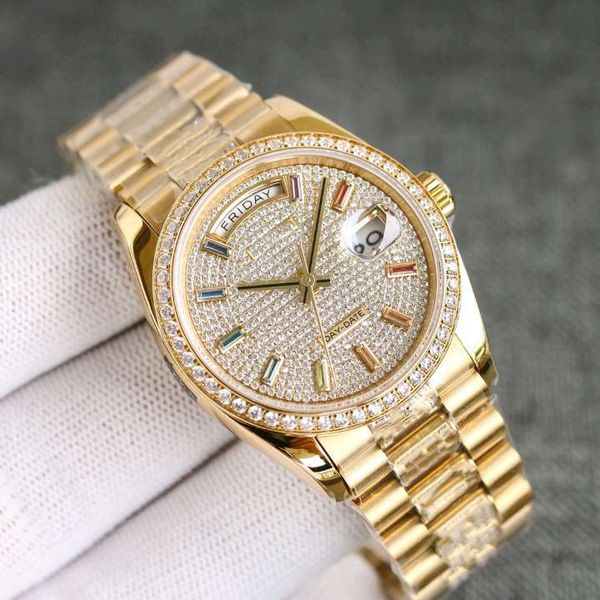 with original box 41mm date-day mans watch president gold diamond dial asia 2813 movement mechanical automatic man's watches 2023, Slivery;brown
with original box 41mm date-day mans watch president gold diamond dial asia 2813 movement mechanical automatic man's watches 2023, Slivery;brown