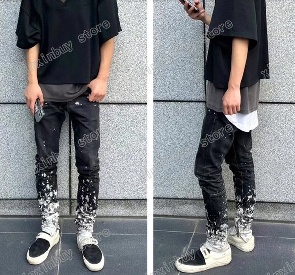 xinxinbuy men designer pant cotton jacquard splash ink letter zipper streetwear women red black apricot s-xl, Black;brown
xinxinbuy men designer pant cotton jacquard splash ink letter zipper streetwear women red black apricot s-xl, Black;brown