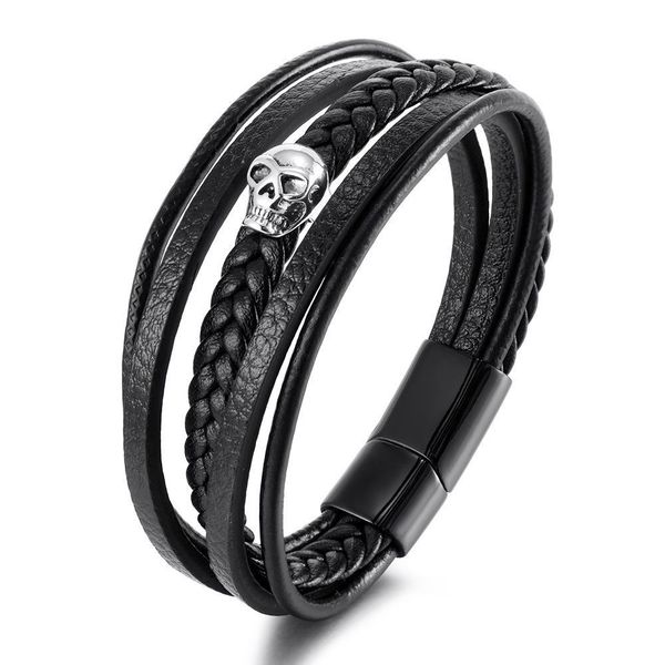 chain skl leather bracelet for men women skelton link chain genuine rope wristband bangle with stainless steel gothic punk j dhgarden dh6nc, Black
chain skl leather bracelet for men women skelton link chain genuine rope wristband bangle with stainless steel gothic punk j dhgarden dh6nc, Black