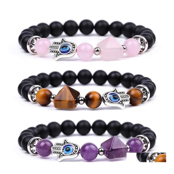beaded healing crystal pyramid beads bracelets for women men strands feng shui reiki positive energy gemstone metaphysical bangle ch dh8ta, Black
beaded healing crystal pyramid beads bracelets for women men strands feng shui reiki positive energy gemstone metaphysical bangle ch dh8ta, Black