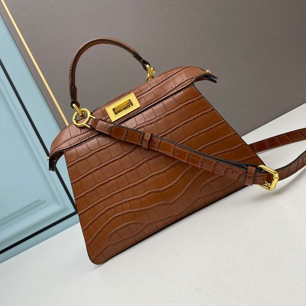 peekaboo bag large capacity tote bag crocodile pattern genuine leather handbag removable shoulder strap gold hardware accessories cross body
peekaboo bag large capacity tote bag crocodile pattern genuine leather handbag removable shoulder strap gold hardware accessories cross body