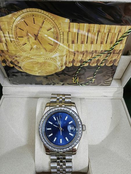 with original box classic diamond watch mens watches automatic mechanical wristwatch 41mm sapphire waterproof design diamond-strap montre de, Slivery;brown
with original box classic diamond watch mens watches automatic mechanical wristwatch 41mm sapphire waterproof design diamond-strap montre de, Slivery;brown