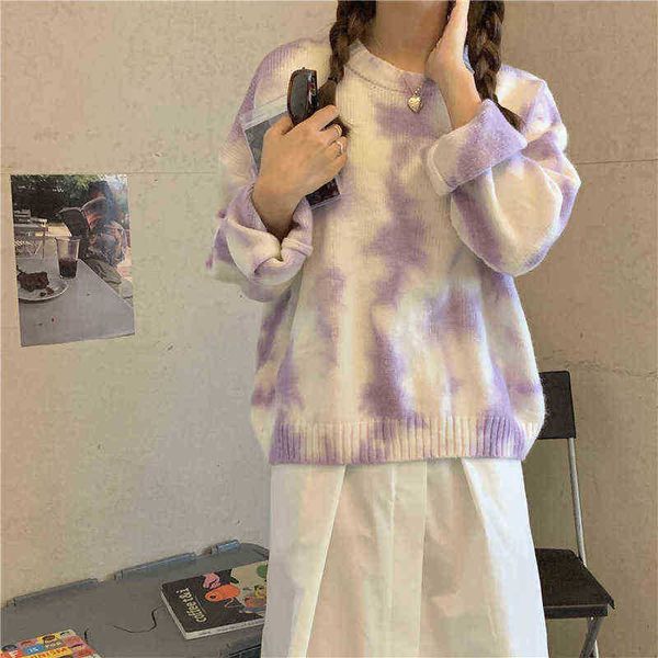 women's sweaters 2021 women sweater autumn winter soft tiedye loose outer wear jumper sweet sweater long sleeves knitted sweater clothi, White;black
women's sweaters 2021 women sweater autumn winter soft tiedye loose outer wear jumper sweet sweater long sleeves knitted sweater clothi, White;black