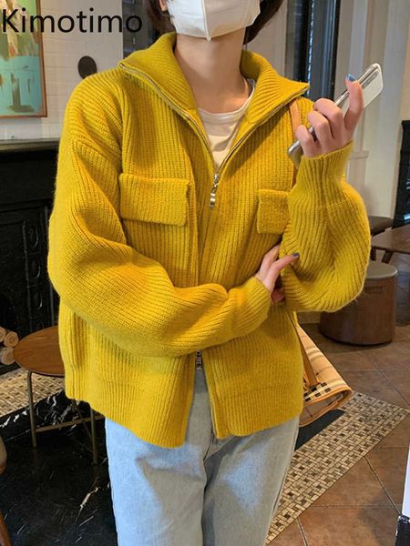 women's sweaters kimotimo bags double zipper sweater vest women autumn winter solid lapel knitted jacket korean chic long sleeve design, White;black
women's sweaters kimotimo bags double zipper sweater vest women autumn winter solid lapel knitted jacket korean chic long sleeve design, White;black