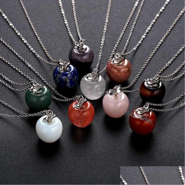 pendant necklaces qimoshi natural stone crystal apple pendant necklace woman sweater chain christmas eve gift drop delivery jewelry dhelz, Silver
pendant necklaces qimoshi natural stone crystal apple pendant necklace woman sweater chain christmas eve gift drop delivery jewelry dhelz, Silver