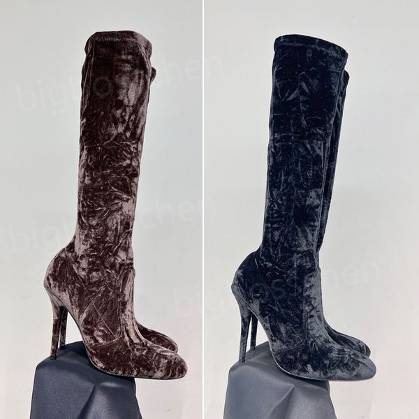 winter women's high heel boots banquet elastic slim leg boots designer fashion round head thighs real velvet comfort warm black brown 1
winter women's high heel boots banquet elastic slim leg boots designer fashion round head thighs real velvet comfort warm black brown 1