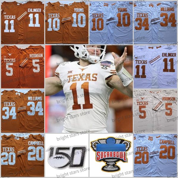 ncaa 11 sam ehlinger football jersey texas longhorns 5 robinson 10 vince young 20 earl campbell white brown mens college football jerseys, Black
ncaa 11 sam ehlinger football jersey texas longhorns 5 robinson 10 vince young 20 earl campbell white brown mens college football jerseys, Black
