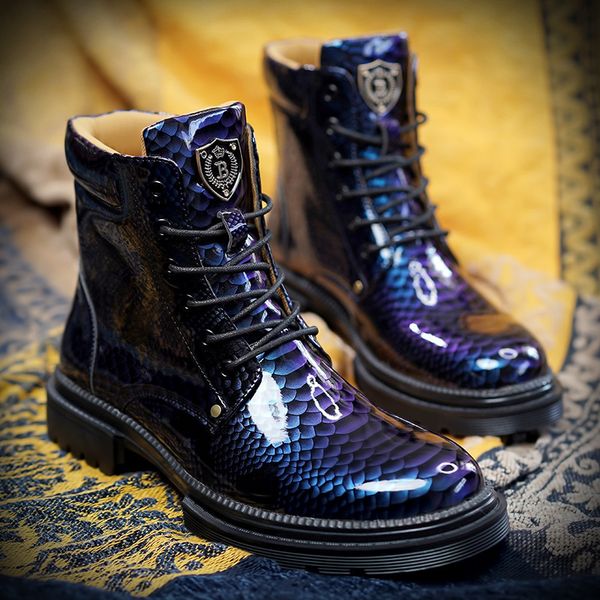 mens martin boots british style round toe fashion shoes patent leather casual botas male short ankle outdoor boot, Black
mens martin boots british style round toe fashion shoes patent leather casual botas male short ankle outdoor boot, Black
