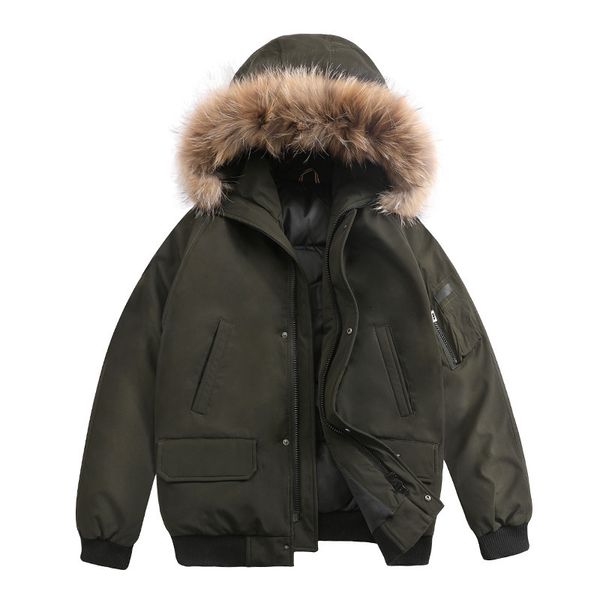 men's down parkas hooded down jacket men's winter short casual loose fashion thickened army green parker male outdoor windproof ou, Black
men's down parkas hooded down jacket men's winter short casual loose fashion thickened army green parker male outdoor windproof ou, Black