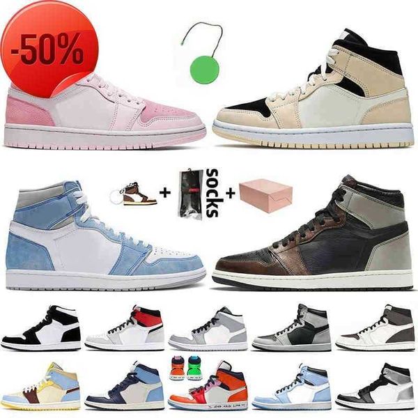 with box jumpman 1 1s women mens basketball shoes mid digital pink barely orange trainers 2022 fashion high og hyper royal patina sneakers, Black
with box jumpman 1 1s women mens basketball shoes mid digital pink barely orange trainers 2022 fashion high og hyper royal patina sneakers, Black