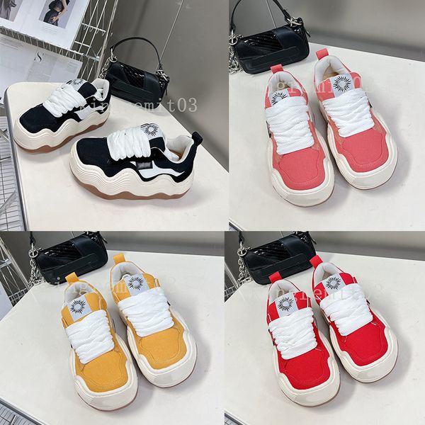 designer heyday sneakers casual shoes men women wavy bread shoes thick soled rubber trainers canvas shoe stitching sneaker lace up size 35-4, Black
designer heyday sneakers casual shoes men women wavy bread shoes thick soled rubber trainers canvas shoe stitching sneaker lace up size 35-4, Black