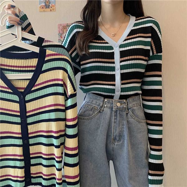 women's sweaters knitted vest women autumn long sleeve vhals rainbow stripes temperament elegant single breasted vest sweaters j220915, White;black
women's sweaters knitted vest women autumn long sleeve vhals rainbow stripes temperament elegant single breasted vest sweaters j220915, White;black