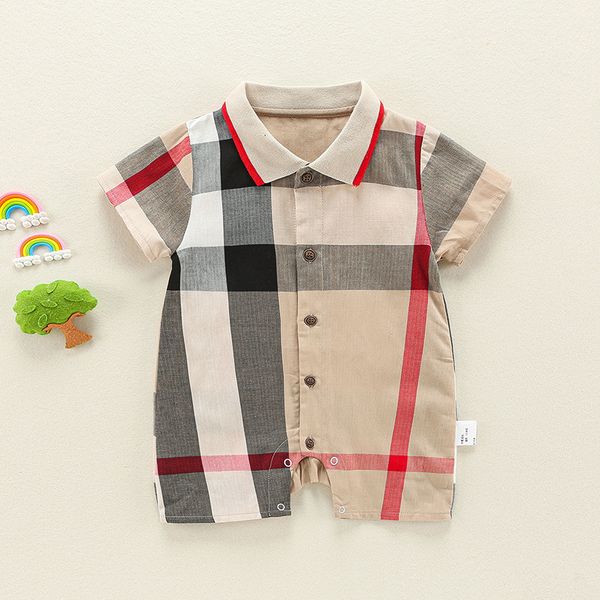 rompers baby boys plaid romper summer infant front buttons playsuits born kids cotton turn down collar short sleeve clothes 221125, Blue
rompers baby boys plaid romper summer infant front buttons playsuits born kids cotton turn down collar short sleeve clothes 221125, Blue