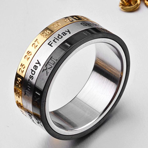multilayer mechanical rotatable stainless steel ring band roman numerals time turning rotating rings for men women fashion jewelry, Silver
multilayer mechanical rotatable stainless steel ring band roman numerals time turning rotating rings for men women fashion jewelry, Silver