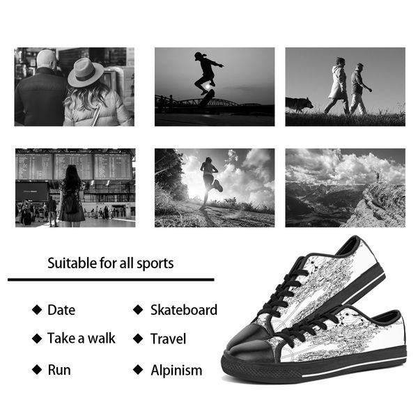 custom shoes classic canvas low cut skateboard casual triple black accept customization uv printing low mens womens sports sneakers breathab
custom shoes classic canvas low cut skateboard casual triple black accept customization uv printing low mens womens sports sneakers breathab