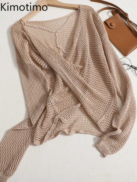 women's sweaters kimotimo hollow cross design sweater women 2022 early autumn pearl necklace long sleeves knit korean fashion thin keel, White;black
women's sweaters kimotimo hollow cross design sweater women 2022 early autumn pearl necklace long sleeves knit korean fashion thin keel, White;black