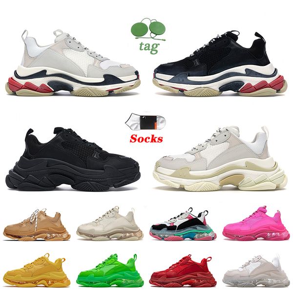 luxury fashion triple s designer shoes platform oversized sneakers triplers with socks outdoor sports trainers loafers 17fw paris clear sole, Black
luxury fashion triple s designer shoes platform oversized sneakers triplers with socks outdoor sports trainers loafers 17fw paris clear sole, Black